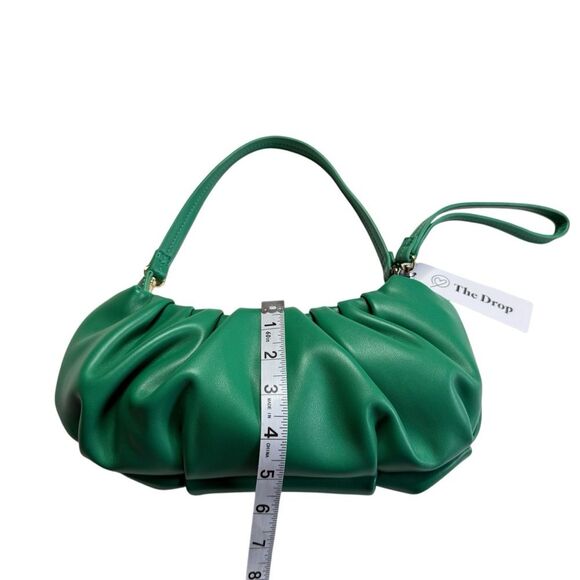 The Drop Ulla Ruched Convertible Bag Clutch Ultramarine Green NWT - Picture 13 of 16